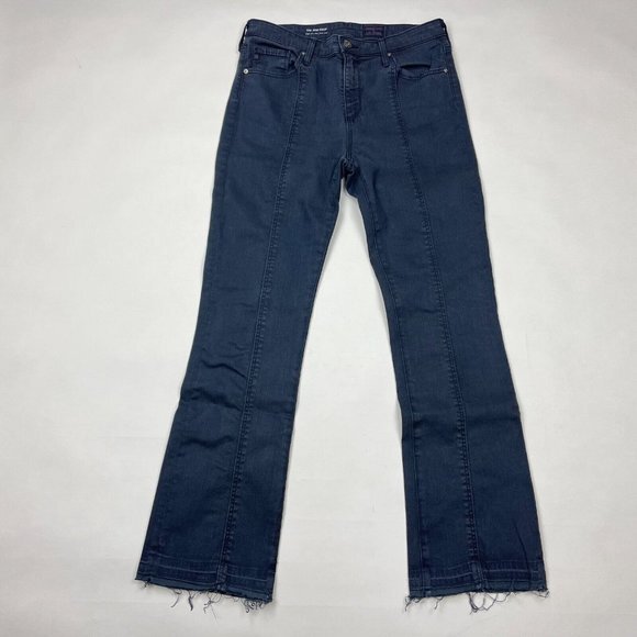 AG Adriano Goldschmied Jodi Crop Jean High-rise Slim Flare Stretch Blue Women 27 - Picture 2 of 12